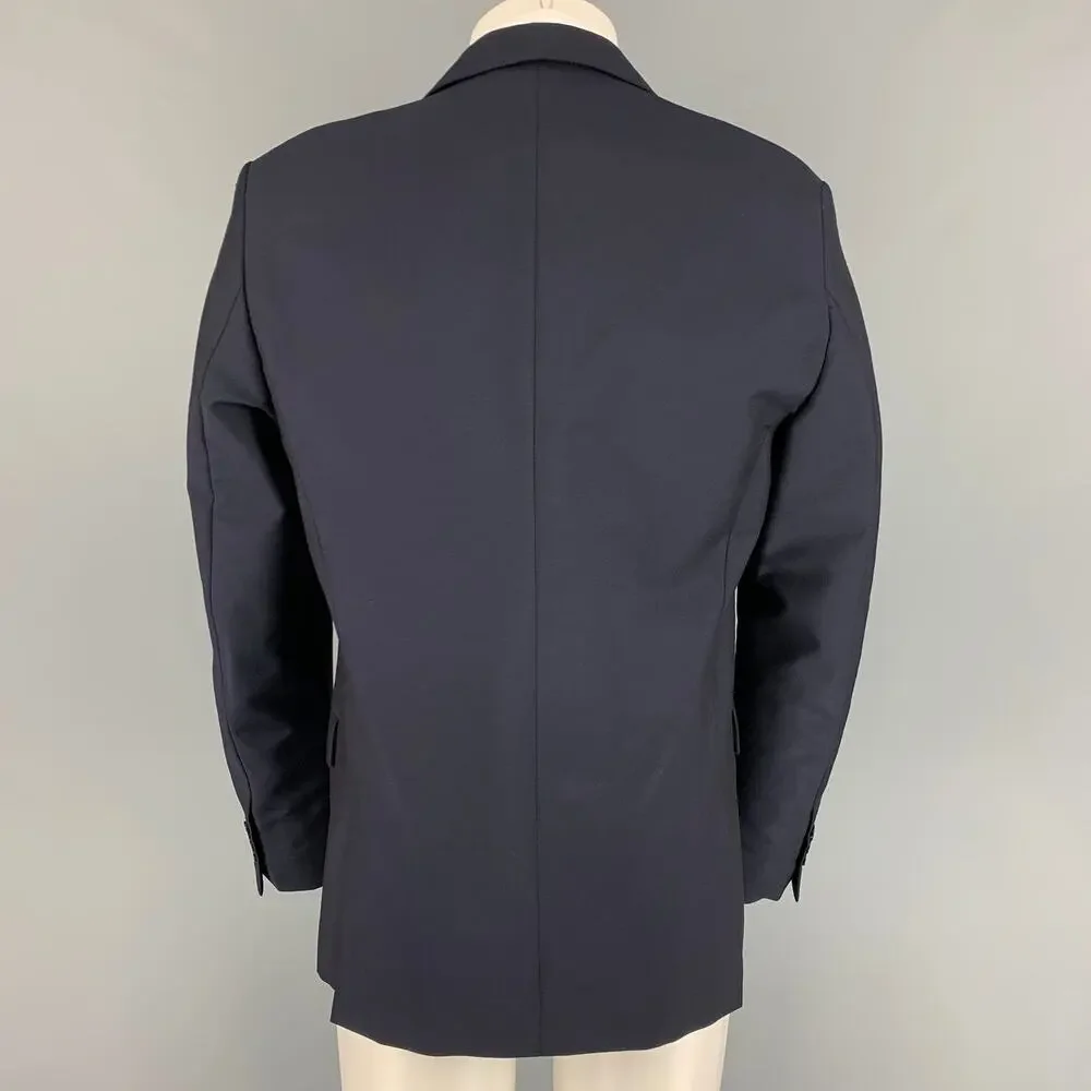 ALEXANDER MCQUEEN Size 42 Navy Wool Mohair Notch Lapel Sport Coat